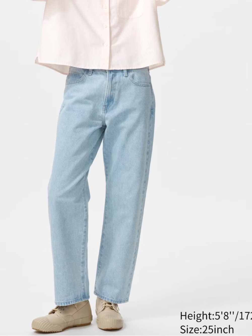 JW ANDERSON Uniqlo Light Blue Straight-Leg Women's Jeans size 26 from Japan